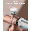 imageRavs Butane Torch Lighter Pure Copper Pink Kitchen Torch with Safety Lock Dual Flame Mode Creme Brulee Torch with Adjustable Flame Blow Torch for Cooking Gifts For Women ampamp Men Butane Not IncludedBlazing Rose
