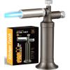 imageRavs Butane Torch Lighter Pure Copper Pink Kitchen Torch with Safety Lock Dual Flame Mode Creme Brulee Torch with Adjustable Flame Blow Torch for Cooking Gifts For Women ampamp Men Butane Not IncludedConcrete Shadow