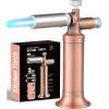 imageRavs Butane Torch Lighter Pure Copper Pink Kitchen Torch with Safety Lock Dual Flame Mode Creme Brulee Torch with Adjustable Flame Blow Torch for Cooking Gifts For Women ampamp Men Butane Not IncludedBlazing Rose
