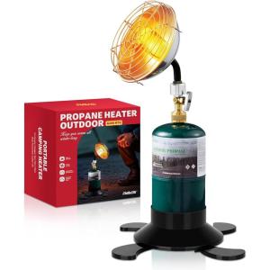 imageRavs Portable Propane Heater for Camping 6500btu Outdoor Tent Heater with Foldable Tank Holder MultiAngle Adjustment Golf Cart Heater for Hiking Ice Fishing Hunting Backyard Fuel not IncludedM003HAT
