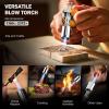 imageRAVS Butane Torch Lighter Kitchen Torch with Adjustable Flame Cooking Torch for Creme Brulee BBQ DIY Christmas Gifts Stocking Stuffers Gifts for Women Brown Butane Gas Not IncludedSunset Orange