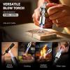 imageRAVS Butane Torch Lighter Kitchen Torch with Adjustable Flame Cooking Torch for Creme Brulee BBQ DIY Christmas Gifts Stocking Stuffers Gifts for Women Brown Butane Gas Not IncludedHazelnut Brown