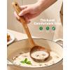 image3PCS RAVS Wooden Ladle for Soup 100 Natural Acacia Wood with Long Handle NoScratch Cookware Surface Wooden Soup Ladle for Cooking Gravy Sauce Porridge3