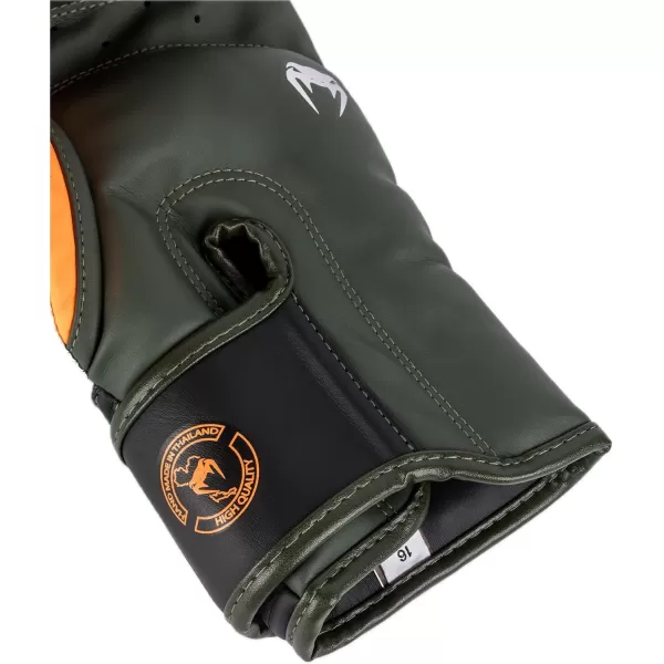 imageVenum Elite Boxing GlovesBlackSilverKaki