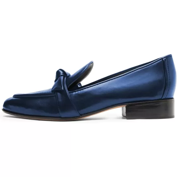 imageFSJ Women Comfy Round Toe Block Low Heel Flat Loafers Fashion Slip On Casual Walking Ladies Shoes Size 415 USBlue