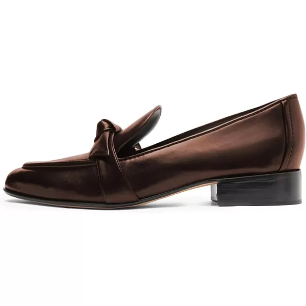 imageFSJ Women Comfy Round Toe Block Low Heel Flat Loafers Fashion Slip On Casual Walking Ladies Shoes Size 415 USDark Brown