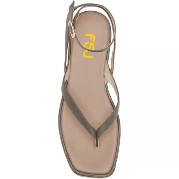 imageFSJ Women Fashion Thong Open Toe Thick Sole Flat Sandals Ankle Strap Ladies Holiday Summer Beach Walking Shoes Size 415 USTerreous
