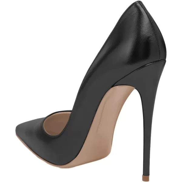 imageFSJ Women Gorgeous Pointed Toe High Stiletto Heel Pumps Slip On Glossy Party Prom Evening Date Shoes Size 416 USBlack Matte