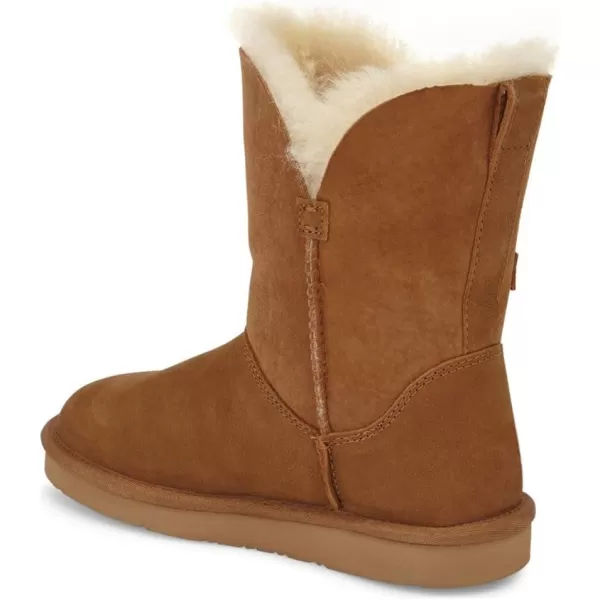 imageFSJ Womens Mid Calf Fully Fur Lined Winter Snow Boot with Chic Buckles Flat Shoe 415 USTan