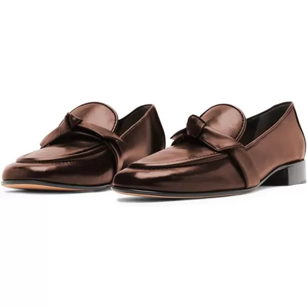 imageFSJ Women Comfy Round Toe Block Low Heel Flat Loafers Fashion Slip On Casual Walking Ladies Shoes Size 415 USDark Brown