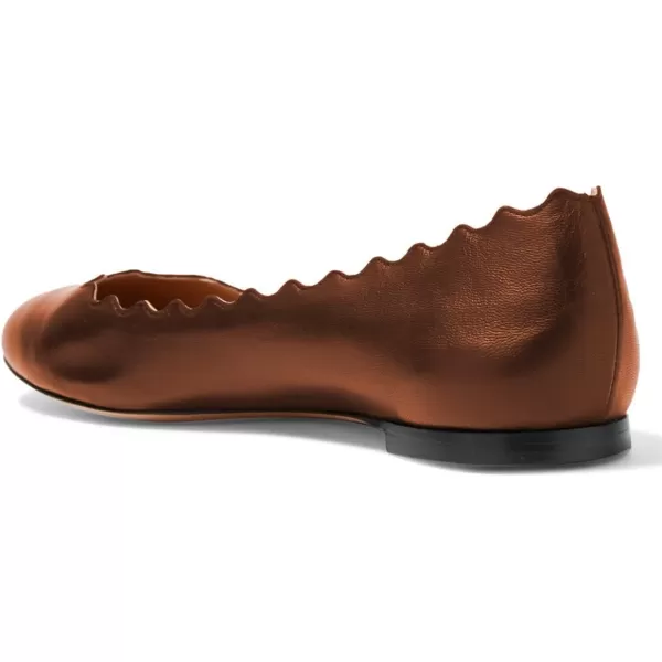 imageFSJ Women Cute Dress Pump Shoes Scalloping Round Toe Suede Ballet Flats for Comfort Size 415 USBronze
