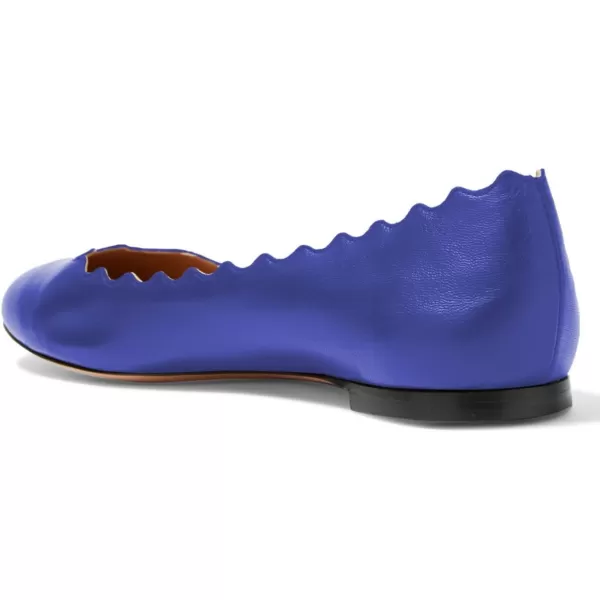 imageFSJ Women Cute Dress Pump Shoes Scalloping Round Toe Suede Ballet Flats for Comfort Size 415 USRoyal Blue