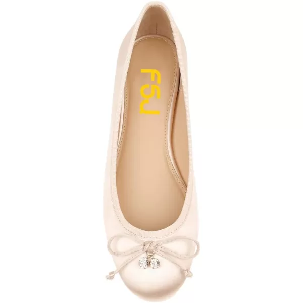 imageFSJ Women Cute Glitter Ballet Round Toe Flats Bowknot Decor Comfort Loafer Slip On Flat Formal Casual Evening Prom Dress Shoes Size 415 USPearl