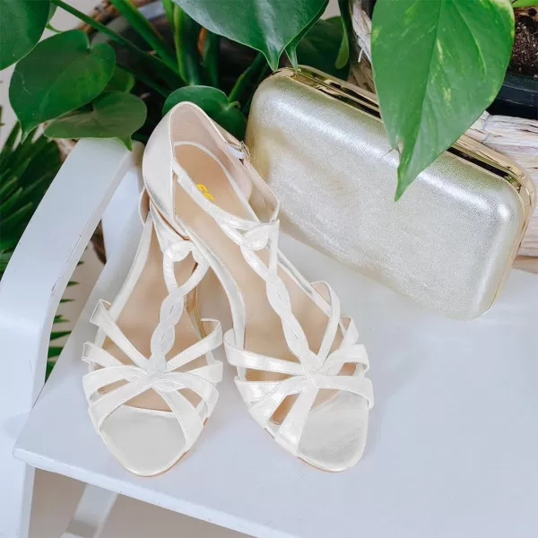 imageFSJ Women Cute Strappy Peep Open Toe Flat Sandals DOrsay TStrap Ankle Buckle Ballet Flats Comfort Casual Walking Shoes Size 416 USWhite