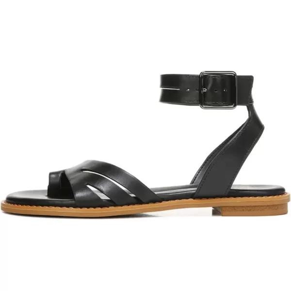 imageFSJ Women Flat Sandals Toe Ring Open Toe Ankle Strap Flip Flops Summer Comfort Beach Walking Shoes Size 416 USBlack