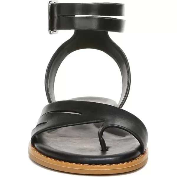 imageFSJ Women Flat Sandals Toe Ring Open Toe Ankle Strap Flip Flops Summer Comfort Beach Walking Shoes Size 416 USBlack