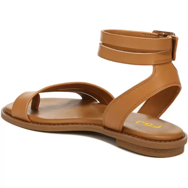 imageFSJ Women Flat Sandals Toe Ring Open Toe Ankle Strap Flip Flops Summer Comfort Beach Walking Shoes Size 416 USBrown