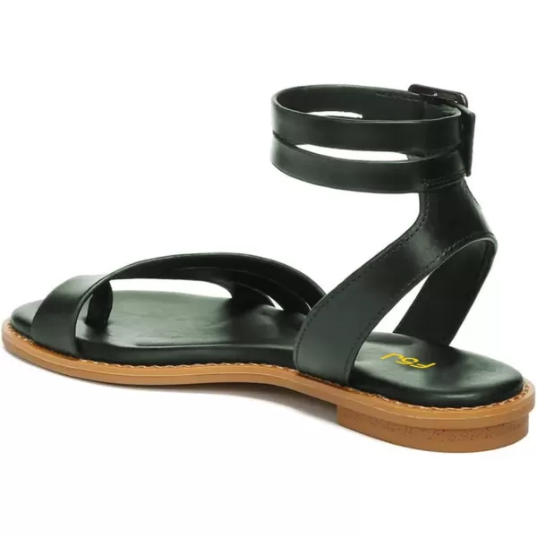 imageFSJ Women Flat Sandals Toe Ring Open Toe Ankle Strap Flip Flops Summer Comfort Beach Walking Shoes Size 416 USGreen