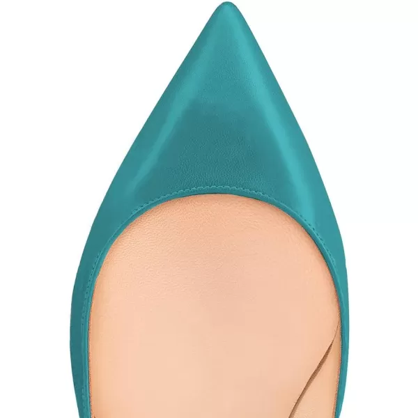 imageFSJ Women Fresh Floral Printed Flat Pumps Pointed Toe Slip On Party Dress Shoe for Comfort 415 USDark Turquoise