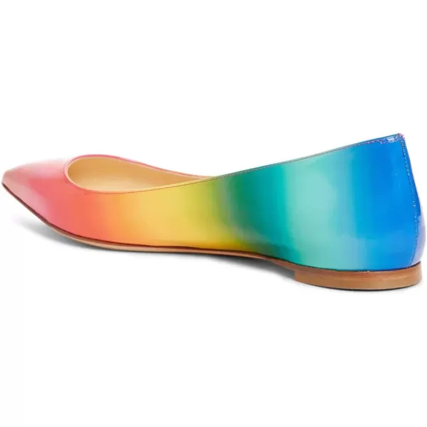 imageFSJ Women Fresh Floral Printed Flat Pumps Pointed Toe Slip On Party Dress Shoe for Comfort 415 USMulticoloured