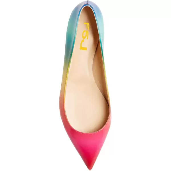 imageFSJ Women Fresh Floral Printed Flat Pumps Pointed Toe Slip On Party Dress Shoe for Comfort 415 USMulticoloured
