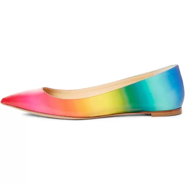 imageFSJ Women Fresh Floral Printed Flat Pumps Pointed Toe Slip On Party Dress Shoe for Comfort 415 USMulticoloured