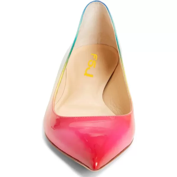 imageFSJ Women Fresh Floral Printed Flat Pumps Pointed Toe Slip On Party Dress Shoe for Comfort 415 USMulticoloured