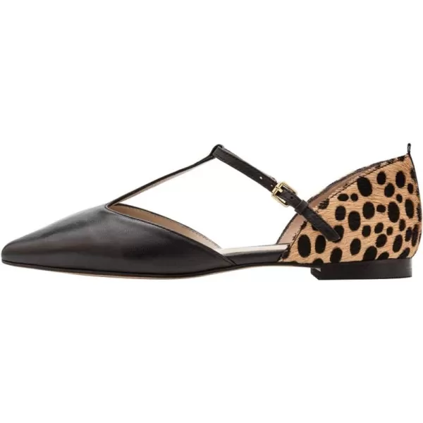 imageFSJ Women Comfortable Pointed Toe TStrap Flats Slip on DOrsay Ballet Office Date ShoesBlack