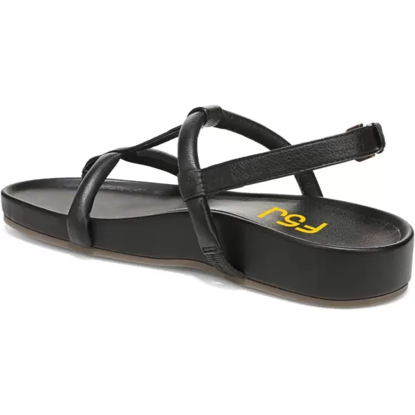 imageFSJ Women Classic Open Toe Thong Sandals Thick Sole Comfy Summer Beach Holiday Casual Walking Flat Shoes Size 415 USBlack
