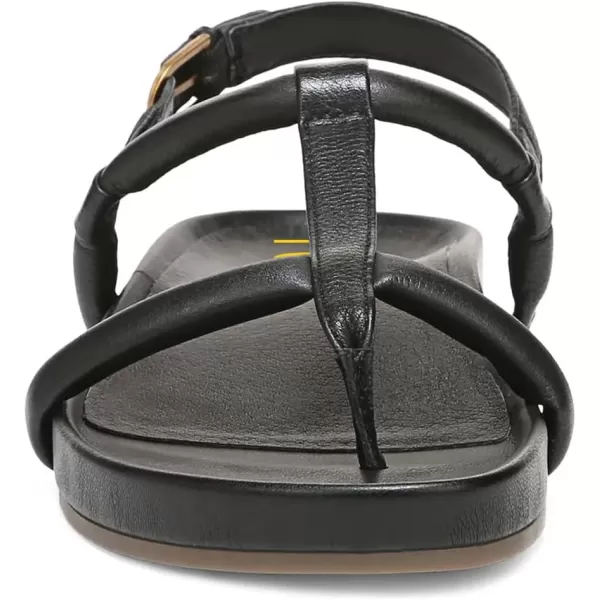 imageFSJ Women Classic Open Toe Thong Sandals Thick Sole Comfy Summer Beach Holiday Casual Walking Flat Shoes Size 415 USBlack