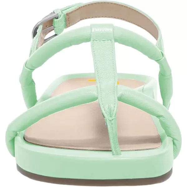 imageFSJ Women Classic Open Toe Thong Sandals Thick Sole Comfy Summer Beach Holiday Casual Walking Flat Shoes Size 415 USPale Green