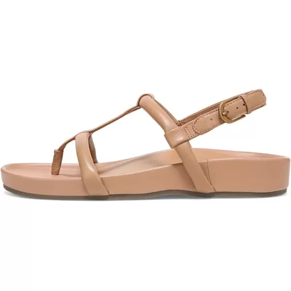 imageFSJ Women Classic Open Toe Thong Sandals Thick Sole Comfy Summer Beach Holiday Casual Walking Flat Shoes Size 415 USSandy Brown