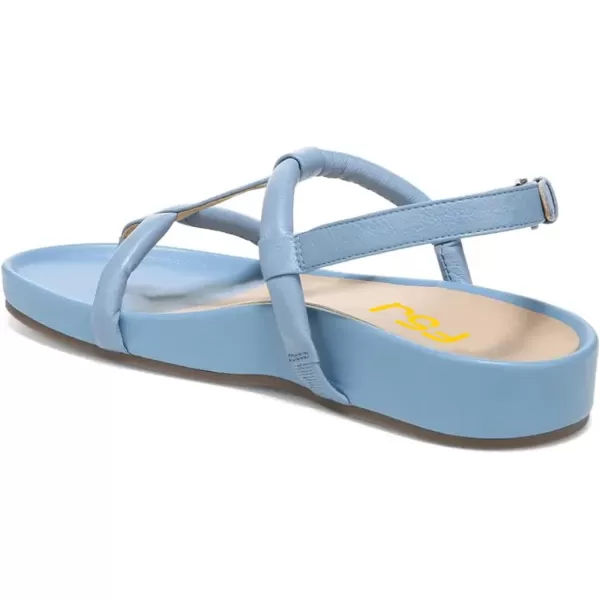 imageFSJ Women Classic Open Toe Thong Sandals Thick Sole Comfy Summer Beach Holiday Casual Walking Flat Shoes Size 415 USSky Blue