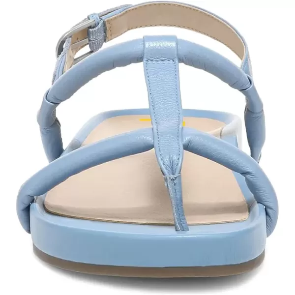 imageFSJ Women Classic Open Toe Thong Sandals Thick Sole Comfy Summer Beach Holiday Casual Walking Flat Shoes Size 415 USSky Blue