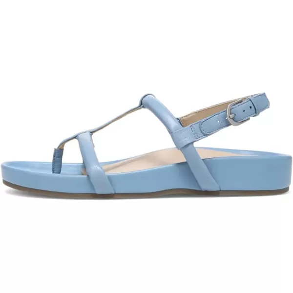imageFSJ Women Classic Open Toe Thong Sandals Thick Sole Comfy Summer Beach Holiday Casual Walking Flat Shoes Size 415 USSky Blue