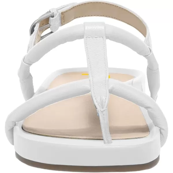 imageFSJ Women Classic Open Toe Thong Sandals Thick Sole Comfy Summer Beach Holiday Casual Walking Flat Shoes Size 415 USWhite