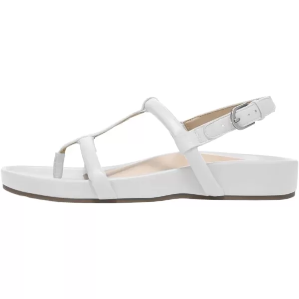imageFSJ Women Classic Open Toe Thong Sandals Thick Sole Comfy Summer Beach Holiday Casual Walking Flat Shoes Size 415 USWhite