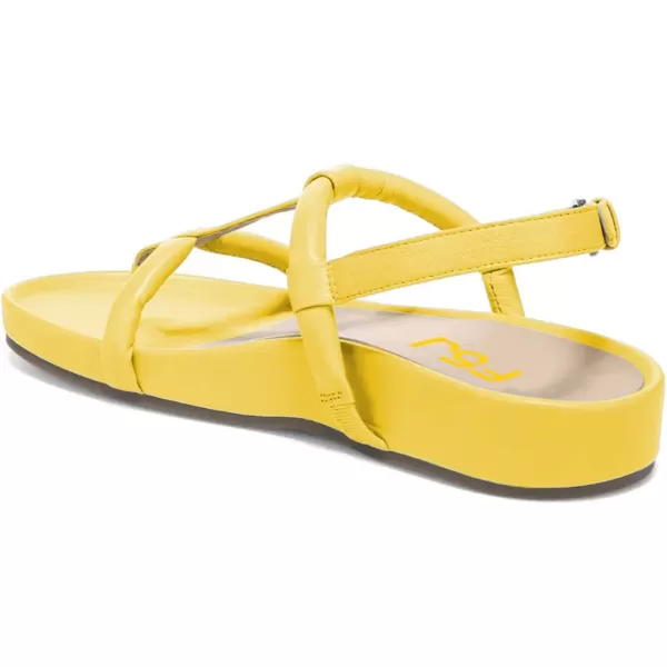 imageFSJ Women Classic Open Toe Thong Sandals Thick Sole Comfy Summer Beach Holiday Casual Walking Flat Shoes Size 415 USYellow