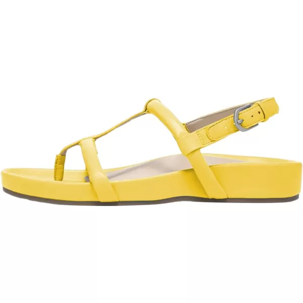 imageFSJ Women Classic Open Toe Thong Sandals Thick Sole Comfy Summer Beach Holiday Casual Walking Flat Shoes Size 415 USYellow