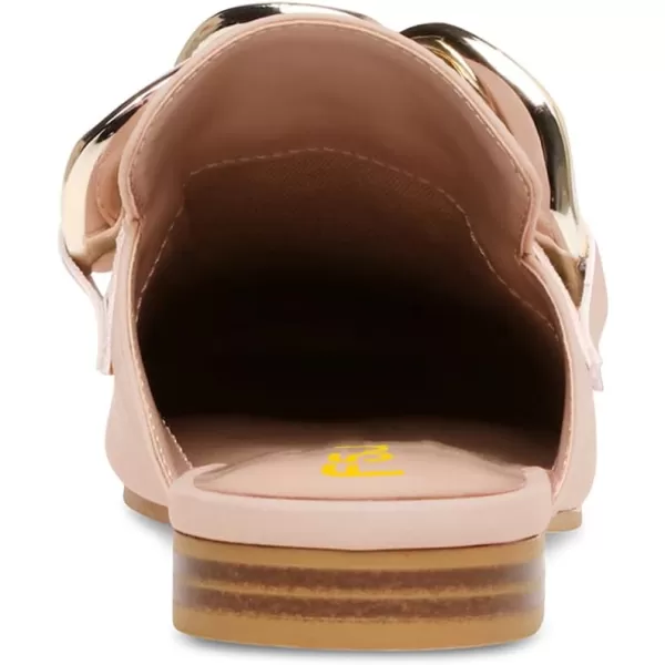 imageFSJ Women Closed Toe Chain Flat Mules Comfortable Slip On Loafers Slides Backless Dress Sandal Ladies Casual Walking Mules Shoes Size 415 USPale Dogwood