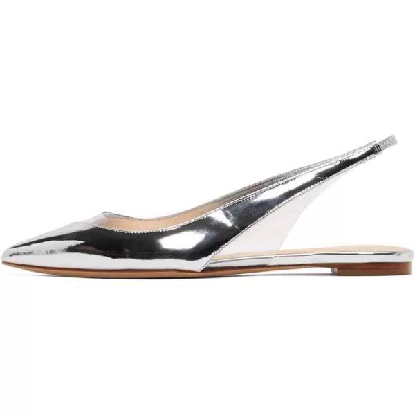 imageFSJ Women Fashion Clear Ballet Pointed Toe Slingback Pumps Low Heels Comfotable Casual Shoes Size 415 USSilver