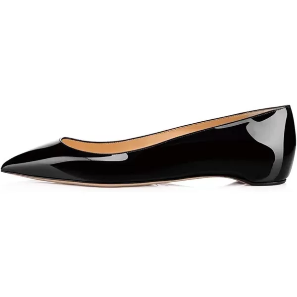 imageFSJ Women Novelty Pointed Toe Pumps Slip On Multicolored Flats Summer Holiday Casual Dress Shoes Size 415 USBlack