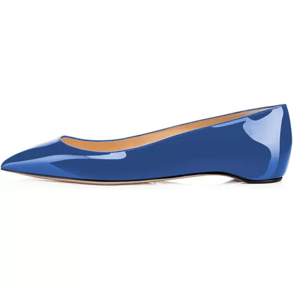 imageFSJ Women Novelty Pointed Toe Pumps Slip On Multicolored Flats Summer Holiday Casual Dress Shoes Size 415 USBlue