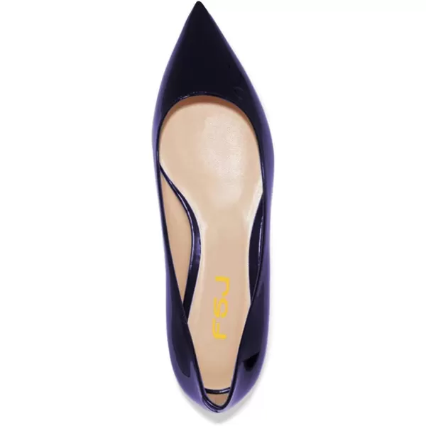 imageFSJ Women Novelty Pointed Toe Pumps Slip On Multicolored Flats Summer Holiday Casual Dress Shoes Size 415 USDark Slateblue