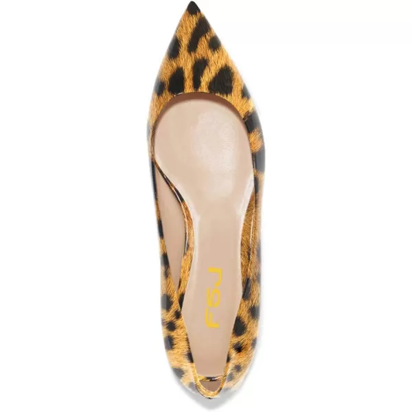 imageFSJ Women Novelty Pointed Toe Pumps Slip On Multicolored Flats Summer Holiday Casual Dress Shoes Size 415 USLeopard