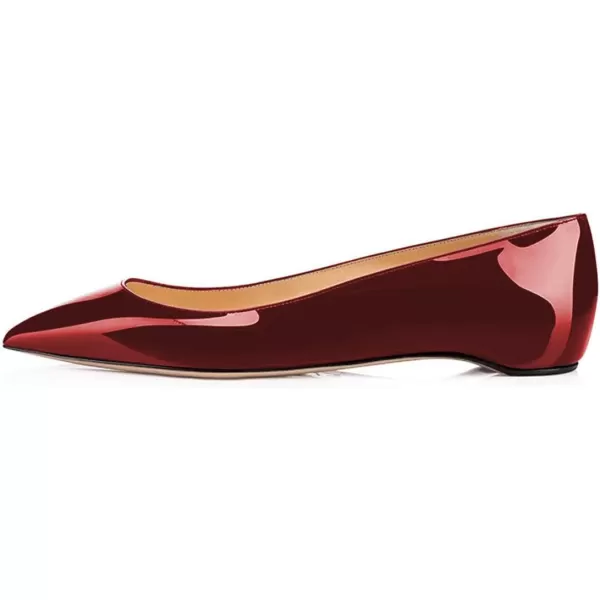 imageFSJ Women Novelty Pointed Toe Pumps Slip On Multicolored Flats Summer Holiday Casual Dress Shoes Size 415 USRed