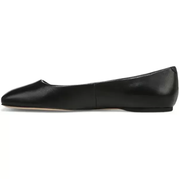 imageFSJ Women Square Closed Toe Flats Comfortable Soft Leather Ballet Flats Solid Slip On Daily Office Casual Shoes Size 415 USBlack