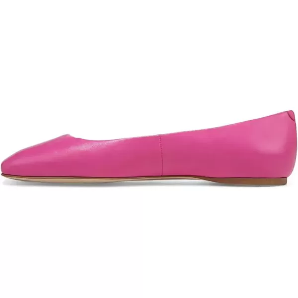 imageFSJ Women Square Closed Toe Flats Comfortable Soft Leather Ballet Flats Solid Slip On Daily Office Casual Shoes Size 415 USHot Pink