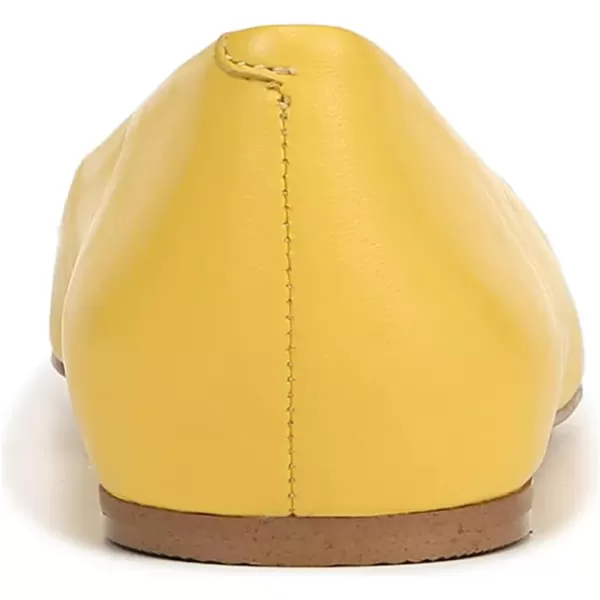 imageFSJ Women Square Closed Toe Flats Comfortable Soft Leather Ballet Flats Solid Slip On Daily Office Casual Shoes Size 415 USYellow