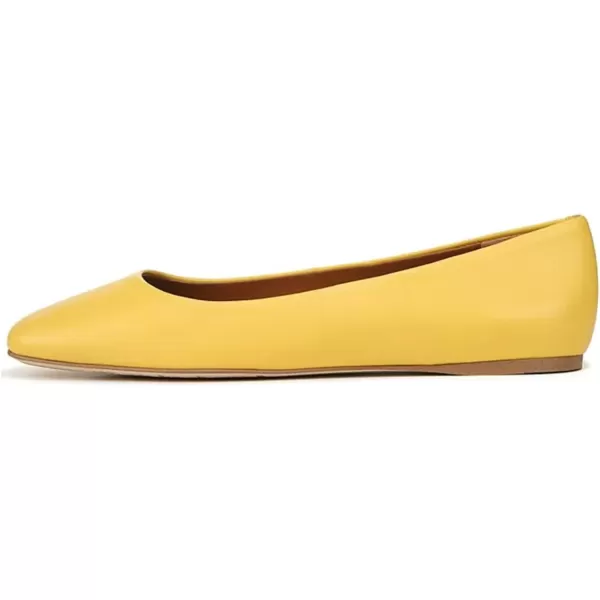 imageFSJ Women Square Closed Toe Flats Comfortable Soft Leather Ballet Flats Solid Slip On Daily Office Casual Shoes Size 415 USYellow